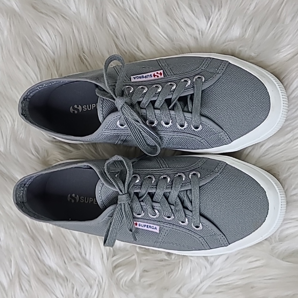 Superga Gray Canvas Women's Sneakers